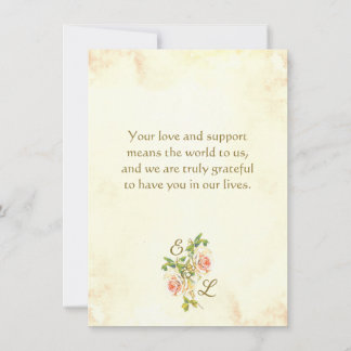 Rosa 4,5 x Cartões de agradecimentos plano 6,25