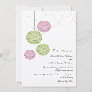 rosa 5x7 & convite de casamento verde do dia das
