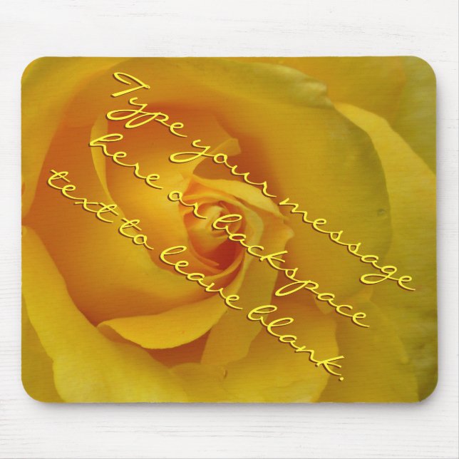 Rosa Amarela Mousepad Personalizado Rosa Mousepad (Frente)