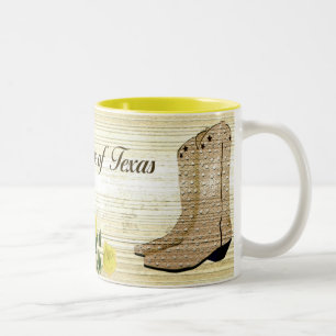 Rosa amarelo da caneca de Texas