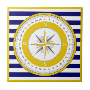 Rosa Azul-Compass Amarelo e Stripe Branca