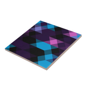 rosa azul roxo geométrico