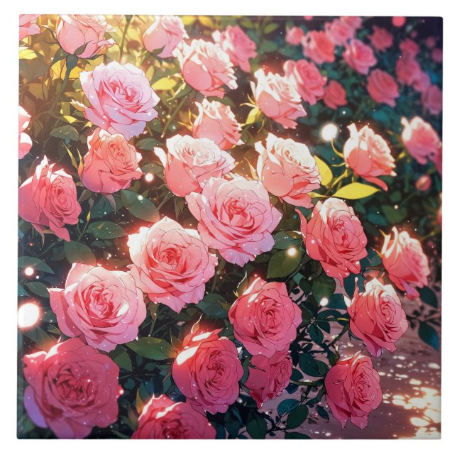 Rosa Azulejo cerâmico (Frente)