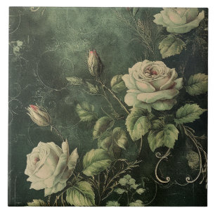 Rosa Bege Verde Escuro 