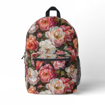 Rosa Blooms Oil Painting Backpack
