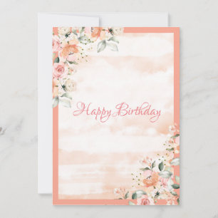Rosa Blush Floral Script Watercolor Female