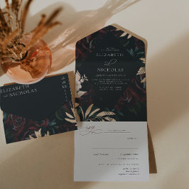 Rosa Borgonha Velvet Escura | Casamento de Outono