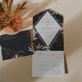 Rosa Borgonha Velvet Escura | Casamento de Outono