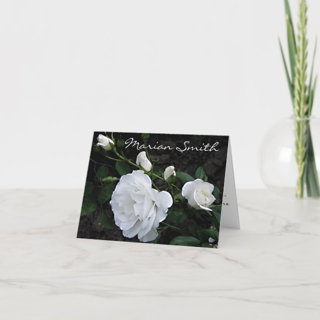 Rosa Branca de Neve - Cartão de lugar (Frente)
