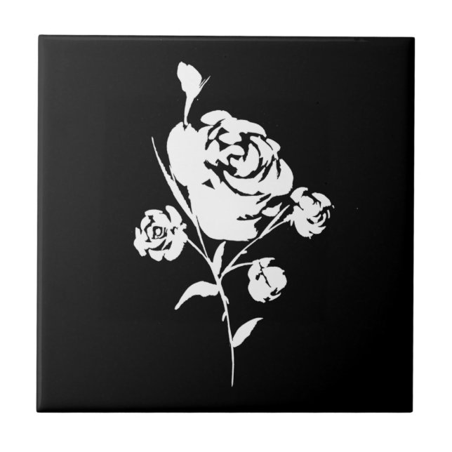 Rosa Branca em Preto (Frente)