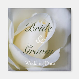 Rosa branca ・ Imã salve a data