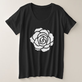 Rosa Branca Mais Camisa Do Tamanho T