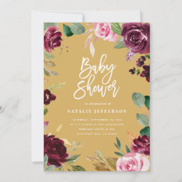 Rosa, burgata, + cor d'água fig floral e script