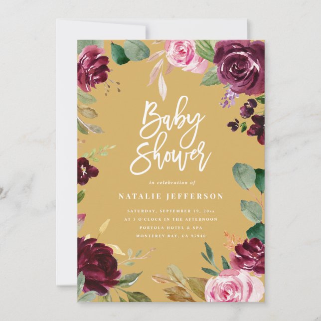 Rosa, burgata, + cor d'água fig floral e script (Frente)