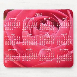 Rosa Calendar Anual 2018 Mouse pads