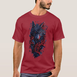 Rosa - Camiseta Dark Wolf & Crimson - Sangue Red E