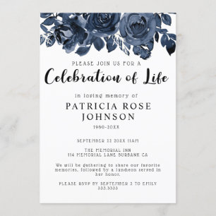 Rosa Celebração Funeral do Anúncio de Vida