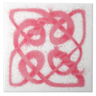 ROSA CELTIC KNOT 6" Azulejo cerâmico