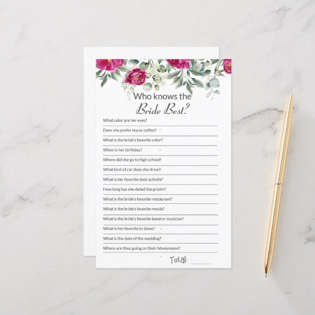 Rosa chá de panela Como você conhece o Jogo (Frente/Verso In Situ)