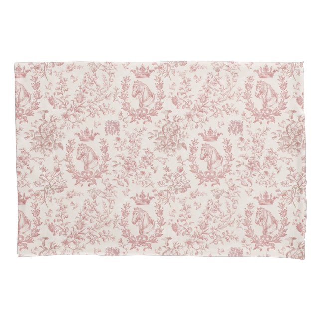 Rosa Chic Beige Equestrian Toile Clássico Elegante (Frente)