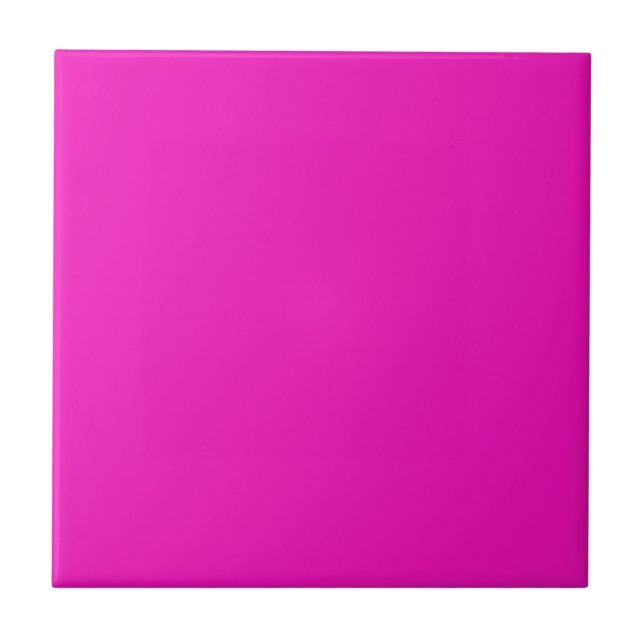 Rosa Choque Moderno Cor Sólida | Rosa Intenso (Frente)