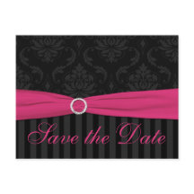 Rosa Cinza Preto Damasco Listras Cartão de Anúncio