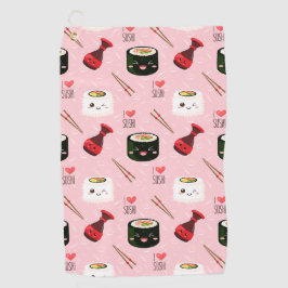 Rosa claro de padrão Kawaii Sushi