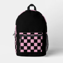 Rosa claro e padrão exclusivo preto para a escola