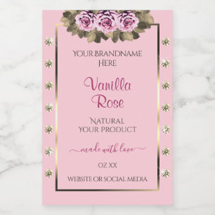 Rosa claro Etiquetas de embalagem de produtos Rosa