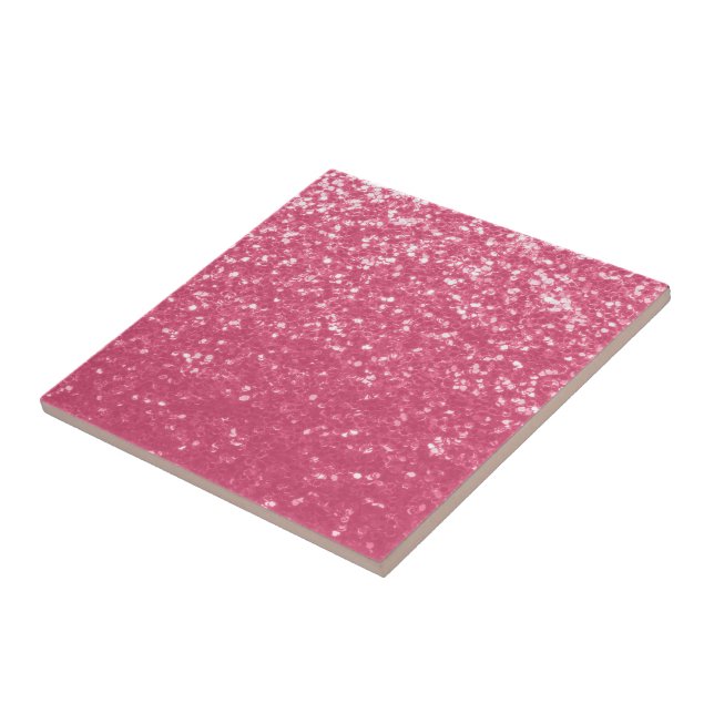 Rosa claro rosa falso brilho glitter (Lateral)