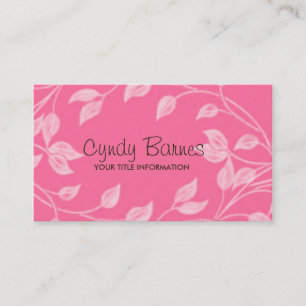 Rosa com Cartão de visita de Folhas Brancas