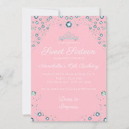 Rosa com Ouros - Convites de Aniversário