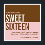 Rosa & convite modernos corajosos do doce<br><div class="desc">Blocos corajosos de cor, este em cócega-me-cor-de-rosa e castanho chocolate na moda - é um design contemporâneo para uma menina contemporânea. Disponível em uma variedade de cores populares, ou contacte-me e eu estarei feliz criar seu esquema de cores feito sob encomenda.</div>