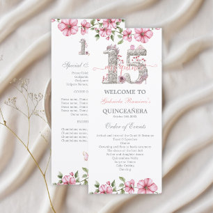 Rosa Corado Prata Mis Quince Quiñceanera