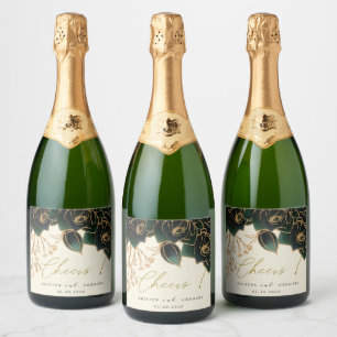 rosa d'água ouro e aplausos verdes casamento