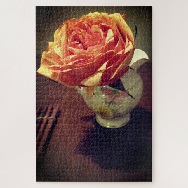 Rosa de Amor Rosa Relaxando Quebra-cabeça de Varsó (Vertical)