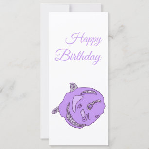 Rosa de Amor Roxo Cartão de Aniversário Plano