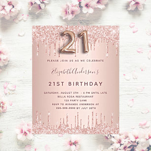 Rosa de aniversário de 21 anos de orçamento luxo