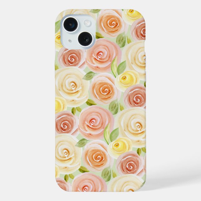 Rosa de Aquarela Padrão (Verso)