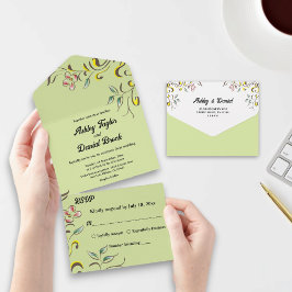 Rosa de Aquarela Simples Deixa Casamento Floral Ve