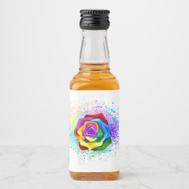 Rosa de arco-íris colorido (Frente)