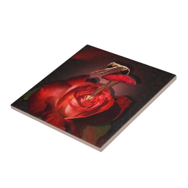 Rosa de Ballerina - Azulejo cerâmico (Lateral)