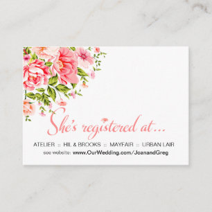 Rosa de bebê da inserção   do registo do chá da