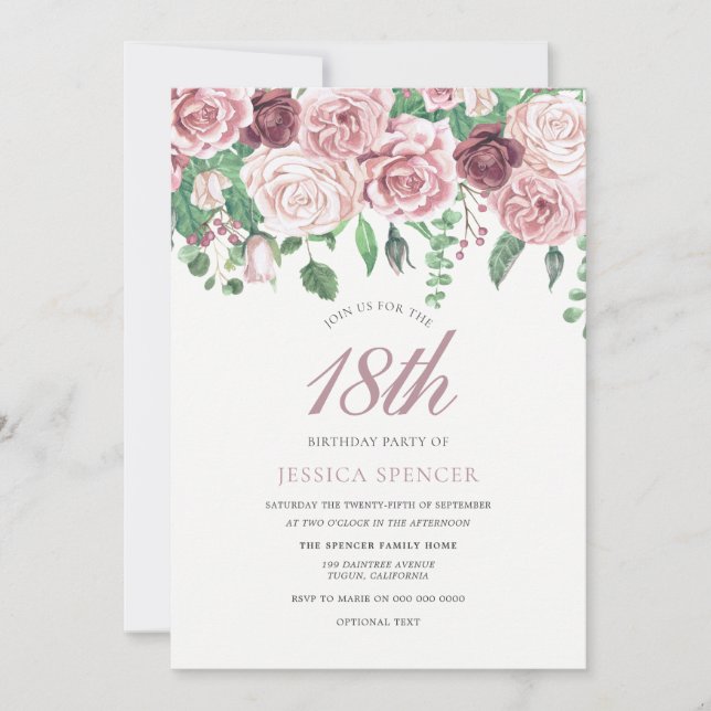 Rosa de Borgonha Rosa 17º, 18º, 19º Convite de Ani (Frente)