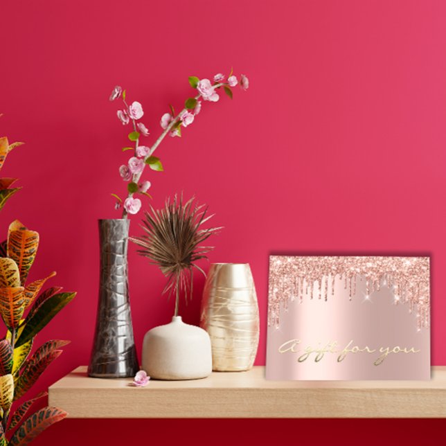 Rosa de Certificado de Presente Drives Eyelash Cab (Gift Certificate Rose Drips Eyelash Makeup Hair)