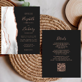 Rosa de Cinza de Orçamento Agate Dourado Código QR