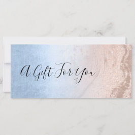 Rosa de cobre, dourada, brilho e maquiagem azul