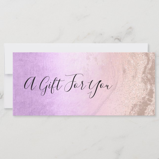 Rosa de cobre, dourada, brilho e maquiagem roxa (Frente)