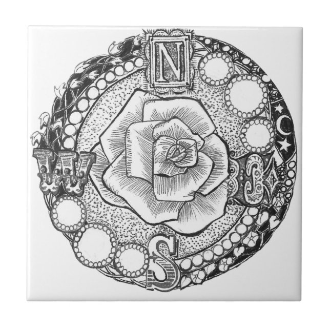 Rosa de compasso do Victorian (Frente)