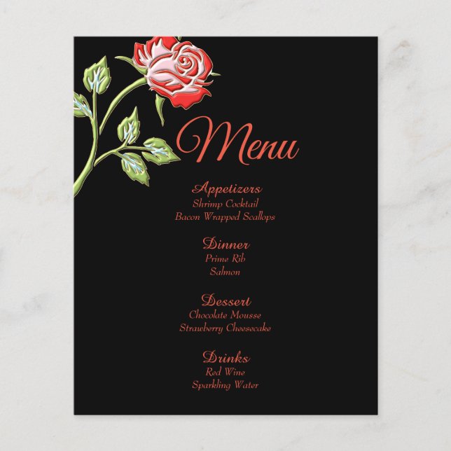 Rosa de cor simples (Frente)